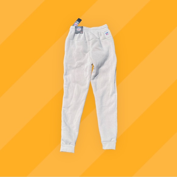 New $75 NFL Logo Dropped Crotch Slim Fit Sand Polyester Joggers BOY L(14/16) - Picture 7 of 9